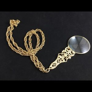 Vintage Gold Glass Lorgnette